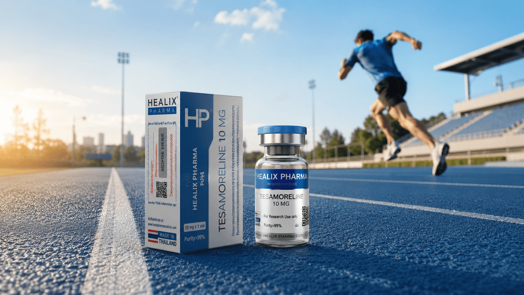 Healix Pharma Tesamoreline vial and box